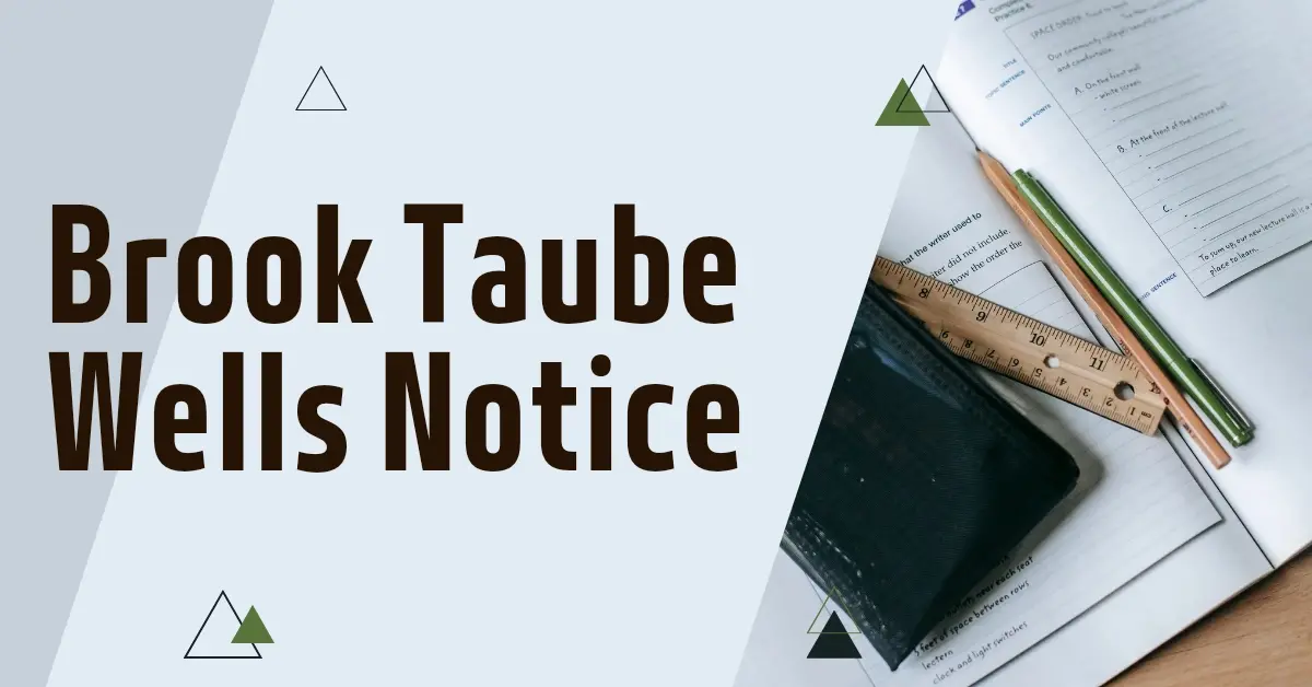 Brook Taube Wells Notice