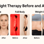 Red light therapy before and after